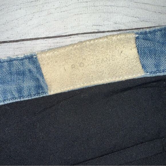 IRO Women's Denim Rayley Jeans Distressed Front / Black Stretch Back Size 27 - Picture 10 of 10